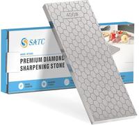 SATC Diamond Sharpening Stone 2 Side Grit 400/1000 Chisel Sharpening Kit Diamond Honing Stone for Short Chisels and Planes