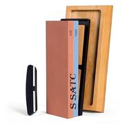 SATC Dual-Grit Whetstone 400 1000 Grit Sharpening Stones Wet Stones Professional Kitchen Knife Sharpeners Stone Kitchen Knife Sharpening Kit