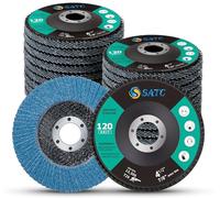 SATC Flap Discs 120 Grit 115mm Zirconia 20 Pack Grinding Discs Type 29 Sanding Discs for Angle Grinder to Sanding Grinding Metal Wood