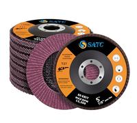 SATC Flap Discs 125mm 10 Pack Grinding Discs 80 Grit for Angle Grinder to Sanding Grinding Metal Wood