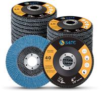 SATC Flap Discs 40 Grit 115mm Zirconia 20 Pack Grinding Discs Type 29 Sanding Discs for Angle Grinder to Sanding Grinding Metal Wood