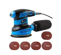 SATC Random Orbital Sander Electric 280W 13000RPM with Dust Collection Bag for Wood Walls DIY, Rotary Circular Sanding Machine with 20PCS 125mm Sanding Discs