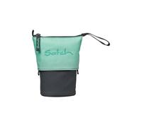 Satch Extra Large Pencil case with Zip Closure stiftehalter Geodreieck Sichtfenster für Stundenplan, Gradient Mint, One Size, Modern