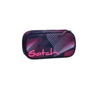 satch Seismic Pink Extra Large Hard Case with Divider Zipped Compartment Pen Holder Triangle Timetable Window - Dark Blue