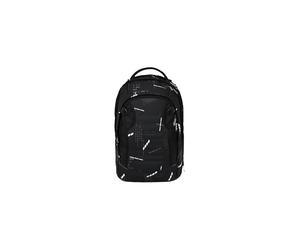 Satch Match Plus School Backpack Expandable to 35 Litres Ergonomic with Front Pocket, Ninja Matrix - Black, standard size, match plus