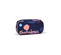 Satch Pencil Case Extra Large with Divider Zip Pocket Pen Holder Set Square Viewing Window for Timetable, Coral Reef - Dark Blue, Standard Size, Modern