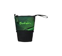 satch Pencil Slider Extra Large with Divider Zip Pocket Pen Holder Set Square Viewing Window for Timetable, Seismic Green - Black, One size, Pencil Slider