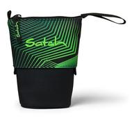 satch Pencil Slider Extra Large with Divider Zip Pocket Pen Holder Set Square Viewing Window for Timetable, Seismic Green - Black, One size, Pencil Slider