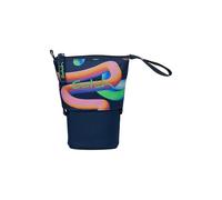 satch Pencil Slider Extra Large with Divider Zip Pocket Pen Holder Set Square Viewing Window for Timetable, Crazy Twist - Dark Blue, One size, Pencil Slider