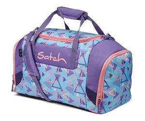Satch Sports Bag 25L Storage Space Wet Compartment Shoe Compartment Zip Compartment Shoulder Strap Carry Handles Padded, 80s Dance - Light Blue, Standard Size, Sports Bag