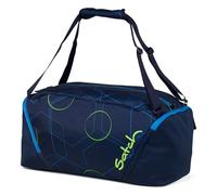 Satch Sports Bag Wet Compartment Shoe Compartment Zip Compartment Shoulder Strap Carry Handles Padded Blue Tech Dark Blue