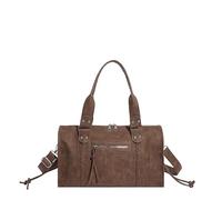 Satchel Purse, PU Moto Style Punk Top Handle Tote Bag with Zipper & Adjustable Shoulder Strap, Spacious Work Commuter Crossbody Handbag for Women, Perfect for Travel Shopping Daily Commuting