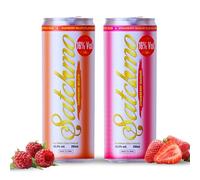 Satchmo Caribbean Rum Cocktail combo Strawberry Daiquiri and Raspberry Mojito, 12% ABV, Ready to Drink, 250ml, 4 Pack (4 x 250 ML -12% ABV)