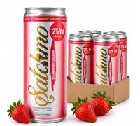 Satchmo Strawberry Daiquiri Cocktail, Ready to Drink, Pre-Mixed, Premium Bar Quality, 12% ABV, Pack of 4 x 250ml