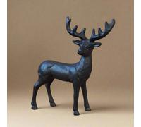 Four Candle Cast Iron Stag Ornament in Black Four Candle Black
