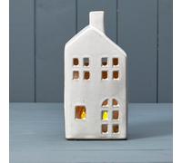 Satchville Ceramic House Tealight With Reactive Glaze
