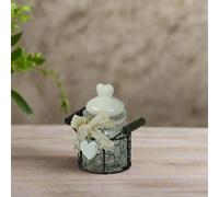 Satchville Glass Jar In Wire Basket