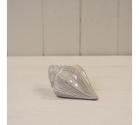 Satchville Glazed Ceramic Shell Ornament With Textured Detail