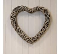 Satchville Grey Heart Thick Willow Wreath