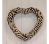 Satchville Grey Heart Thick Willow Wreath