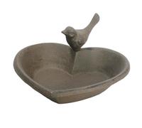 Satchville Heart Cast Iron Birdbath