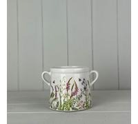 Meadow Flower Design Ceramic Pot - 10cm Flower Vase Plant Succulent Herb Pot