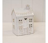 Satchville Natural Ceramic Heart Tealight House