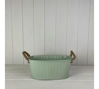 Satchville Oval Tapered Zinc Trough