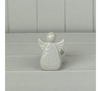 Satchville White Ceramic Angel Tealight Holder