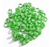SatcOp Poultry Leg Rings pigeon rings for legs 100Pcs/Bag 8Mm 001-100 Numbered Plastic Letter Bird Bird Leg Bands Rings Livestock Equipment & Supplies (Green) coloured id rings bird Feeders