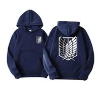 Satdflie Anime Attack on Titan Hoodies Levi Ackerman Pullover Wings of Freedom Unisex Print Long Sleeves Sweatshirt Hooded, Casual Harajuku Cozy Tops, Color/8, M