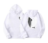 Satdflie Anime Attack on Titan Hoodies Levi Ackerman Pullover Wings of Freedom Unisex Print Long Sleeves Sweatshirt Hooded, Casual Harajuku Cozy Tops, Color/10, XXL