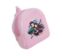 Satdflie Anime Demon Slayer Coin Purse, Cartoon Plush Zipper Pouch Mini Coin Wallet, Key Holder Headphones Storage Bags, Gift for Boy and Girls Christams, Style/5
