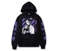 Satdflie Anime Demon Slayer Hoodie Men Women Harajuku Printed Pullover Loog Sleeve Sweatshirt Unisex Casual Hooded Tops, for Fans Christmas, Color/18, M