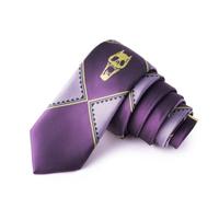 Satdflie Anime Kira Yoshikage Cospaly Tie JoJo Bizarre Adventure Tie Unisex For Costume Accessories Christmas Halloween Props, Purple, (Manually)