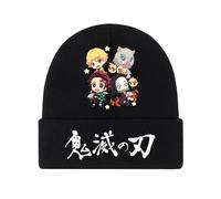 Satdflie Demon Slayer Anime Knitted Beanies Hats for Men Women Autumn Winter Casual Skullies Solid Printed Bonnet Unisex Fashion Manga Caps, for Family Christmas, Style/44
