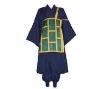Satdflie Japanese Anime Character Uniform Geto Suguru Cosplay Costume Full Set Unisex Robe JK Kimono Outfits Christmas Anime Fans Gifts, Blue, XXL