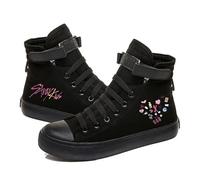 Satdflie Kpop Stray Kids Canvas Shoes Sneakers Bang Chan Lee Know ChangBin Han I.N Felix HyunJin Seungmin Hiphop High-Top Velcro Printed Adult Unisex Shoes, Color/13, 36 Size