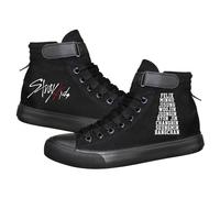 Satdflie Kpop Stray Kids Canvas Shoes Sneakers Bang Chan Lee Know ChangBin Han I.N Felix HyunJin Seungmin Hiphop High-Top Velcro Printed Adult Unisex Shoes, Color/12, 39 Size