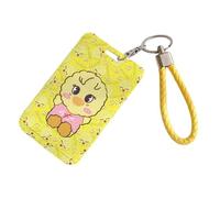 Satdflie Kpop Stray Kids Merch SKZOO Card Holder Set with Key Ring, Cartoon-Style ID Photo Card Holder Case for SKZ Fans Gifts, Color/8