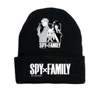 Satdflie Spy x Family Anime Knitted Beanies Hats for Men Women Autumn Winter Casual Skullies Solid Printed Bonnet Unisex Fashion Manga Caps, Black/E