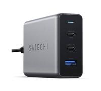 Satechi 100W PD Charger with 2 USB-C and USB-A Compact Ports, Grey