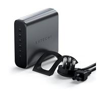 SATECHI 200W 6-Port GaN Charging Station, 2 140W USB-C and 4 USB-C, Fast Charging Travel Charger for Multiple Devices, for MacBook Air/Pro M4, iPad Air/Pro M4, iPhone 16, Most Thunderbolt Devices