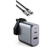 SATECHI 30W Dual Port Wall Charger and USB4 V2 Pro Cable Bundle USB C PD 240W 120Gbps 8K Display Charging and Data Solution