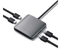 SATECHI 4-in-1 USB-C Hub, 4 × USB-C 10 Gbps, 100 W PD | Includes 4 USB-C 3.2 data ports up to 10 Gbps, 100 W PD, aluminium enclosure, for MacBook, iPad and Windows