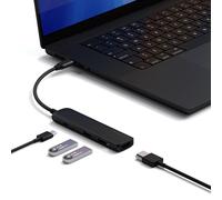 SATECHI USB C Hub 4-in-1 Slim Plus, Multiport Adapter with 4K HDMI, 100W USB-C PD Charging, 2 USB-A Ports, For MacBook, Windows and USB Type-C Devices - Black