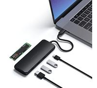SATECHI 5-in-1 USB-C Hub Multiport Adapter with M.2 SATA SSD Enclosure, 4K@60Hz HDMI, PD 100W Charging, 2 USB-A 3.1 10Gbps Ports - for MacBook Air & Pro M5 M4, Laptops and More - Black