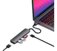 SATECHI 6-in-1 Slim Classic USB-C Hub, 60 W PD, 4K@60 Hz HDMI, Space Grey