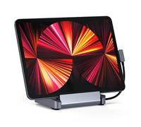 SATECHI 6-in-1 USB-C Hub - iPad Aluminium Stand & Hub - 6-in-1 Dock Foldable Stand - Docking Station for M5, M4, M3, M2 iPad Pro/Air, iPad mini 6th Gen