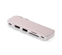 SATECHI 6 in 2 Snap USB-C Hub for MacBook Neo, 45 W PD, HDMI, Blush